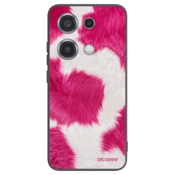 Picasee silikonowe czarne etui na Xiaomi Redmi Note 14S - Pink Moo