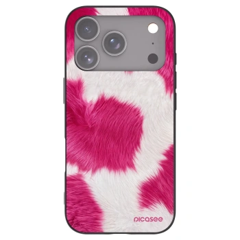 Picasee silikonowe czarne etui na Apple iPhone 17 Pro - Pink Moo