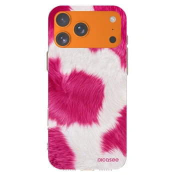 Picasee silikonowe przeźroczyste etui na Apple iPhone 17 Pro Max - Pink Moo