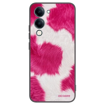 Picasee silikonowe czarne etui na Vivo Y29s 5G - Pink Moo