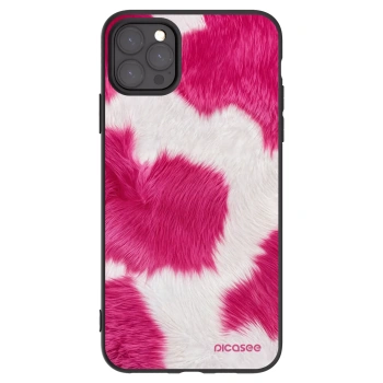 Picasee silikonowe czarne etui na Apple iPhone 11 Pro Max - Pink Moo