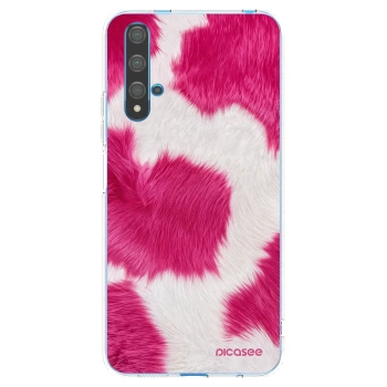 Picasee silikonowe przeźroczyste etui na Huawei Nova 5T - Pink Moo