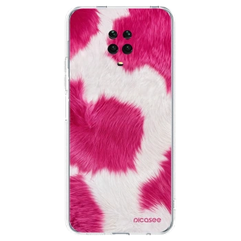 Picasee silikonowe przeźroczyste etui na Xiaomi Redmi Note 9 Pro - Pink Moo