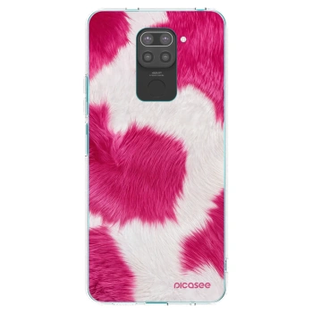 Picasee silikonowe czarne etui na Xiaomi Redmi Note 9 - Pink Moo