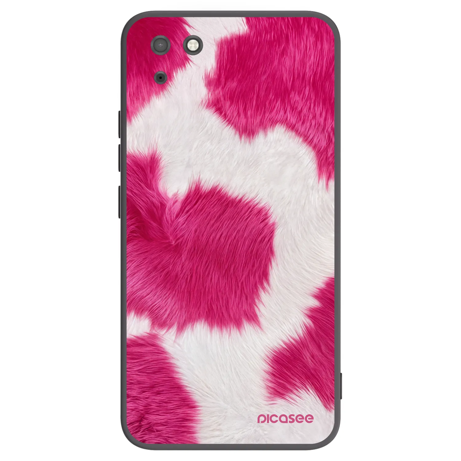 Picasee silikonowe czarne etui na Huawei Y5P - Pink Moo