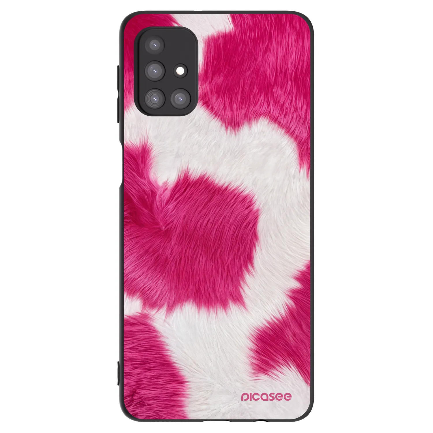 Picasee silikonowe czarne etui na Samsung Galaxy M31s - Pink Moo