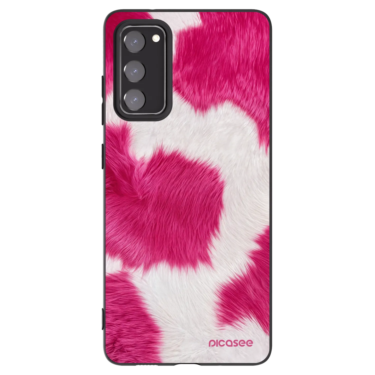 Picasee silikonowe czarne etui na Samsung Galaxy S20 FE - Pink Moo