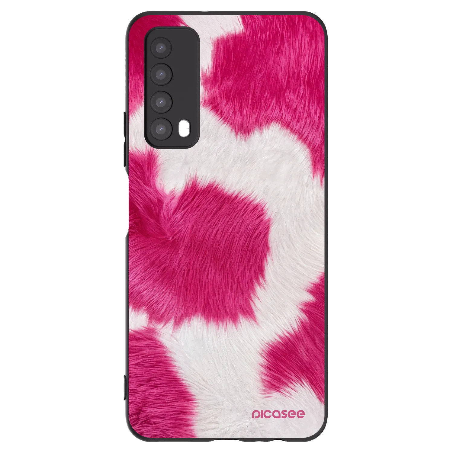 Picasee silikonowe czarne etui na Huawei P Smart 2021 - Pink Moo