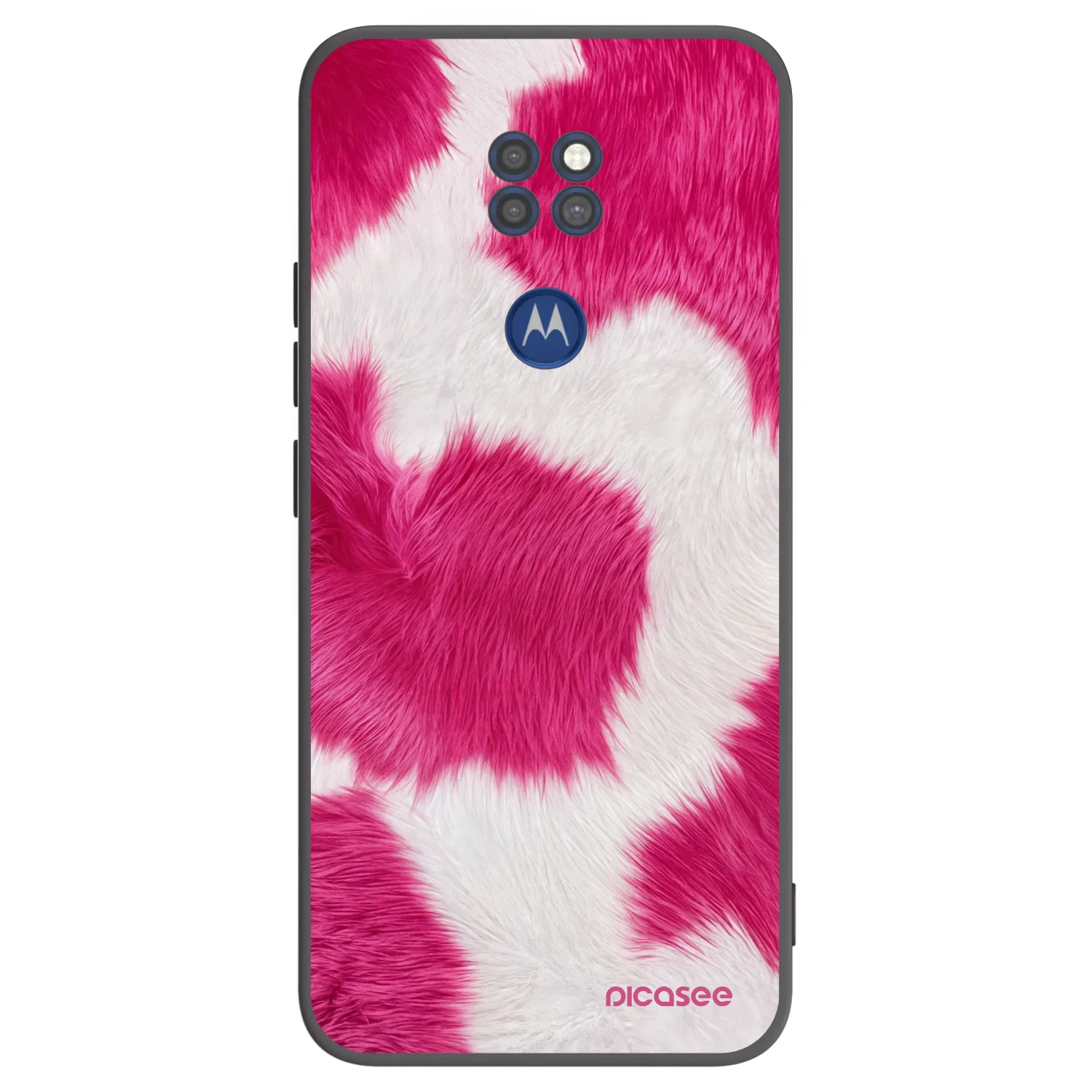 Picasee silikonowe czarne etui na Motorola Moto G9 Play - Pink Moo