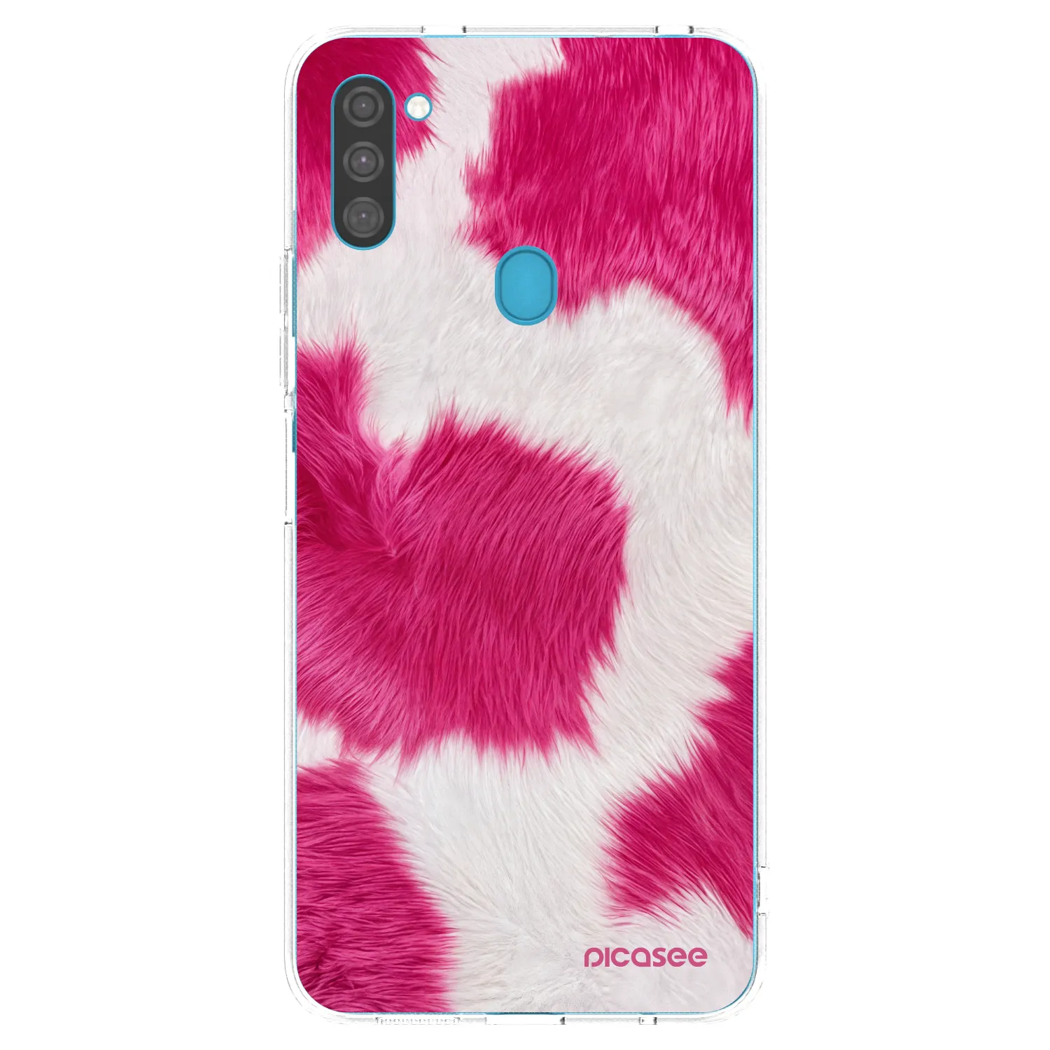 Picasee silikonowe przeźroczyste etui na Samsung Galaxy M11 - Pink Moo