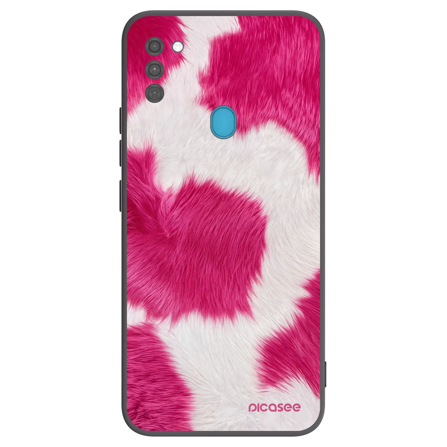 Picasee silikonowe czarne etui na Samsung Galaxy M11 - Pink Moo