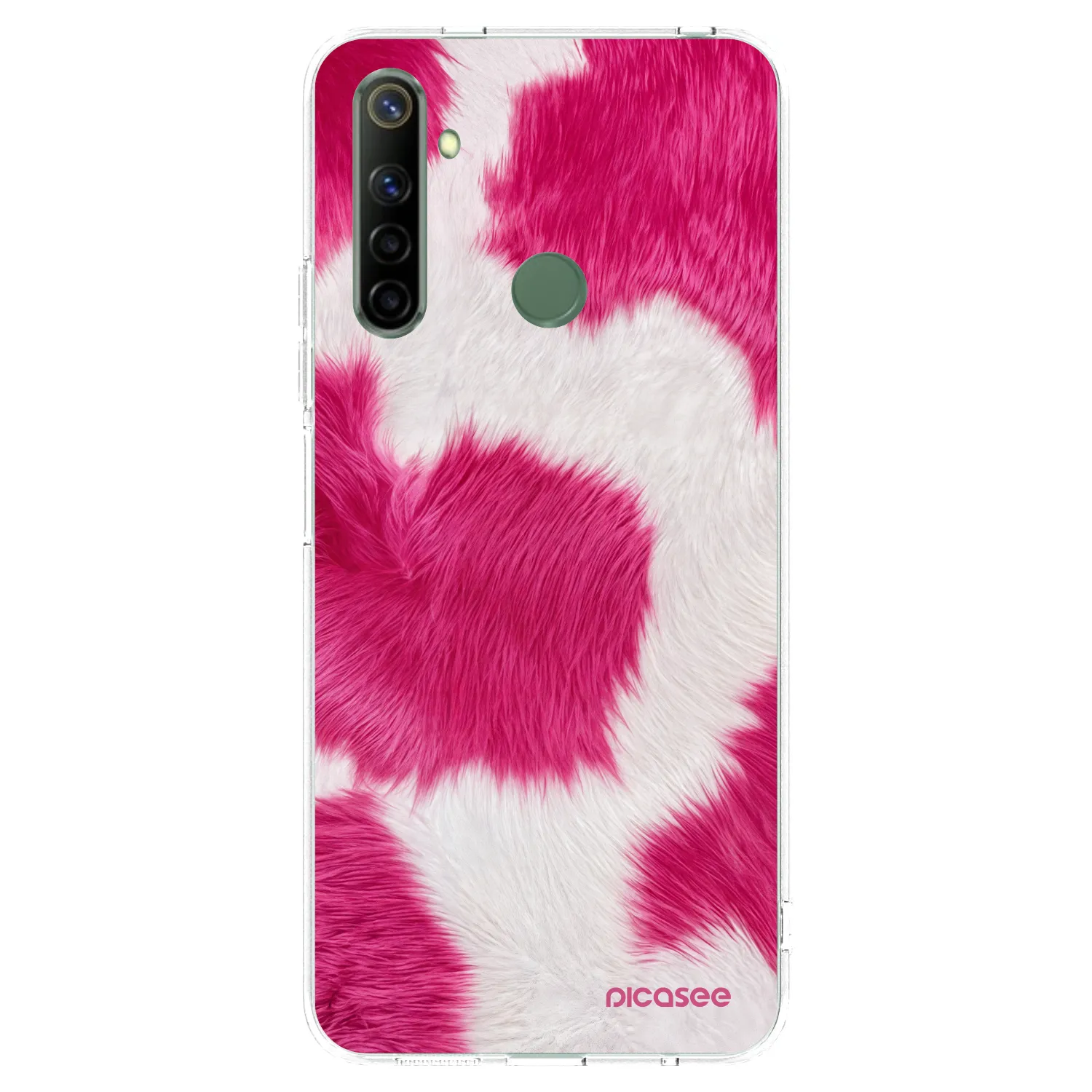 Picasee silikonowe przeźroczyste etui na Realme 6i - Pink Moo
