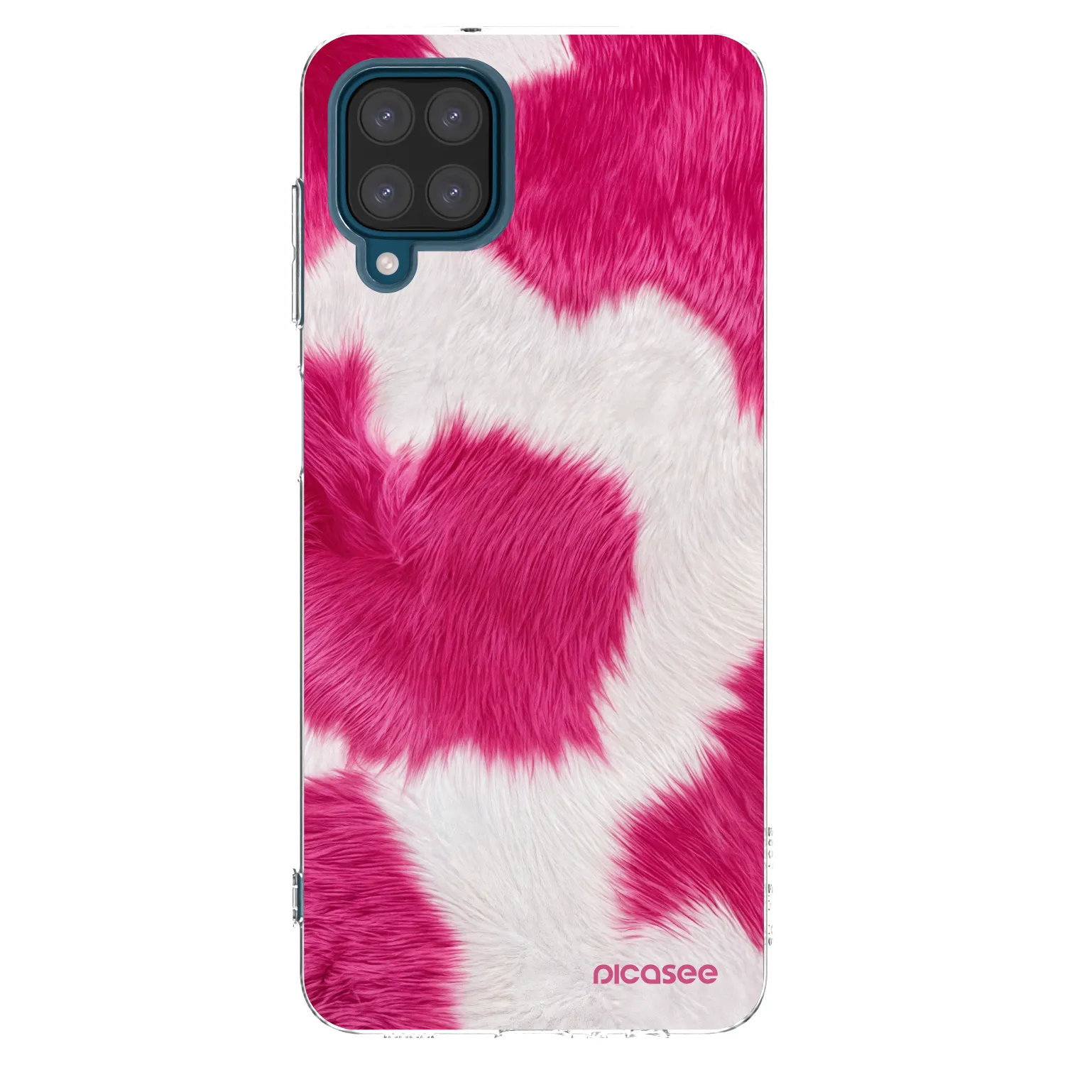 Picasee silikonowe przeźroczyste etui na Samsung Galaxy A12 A125F - Pink Moo