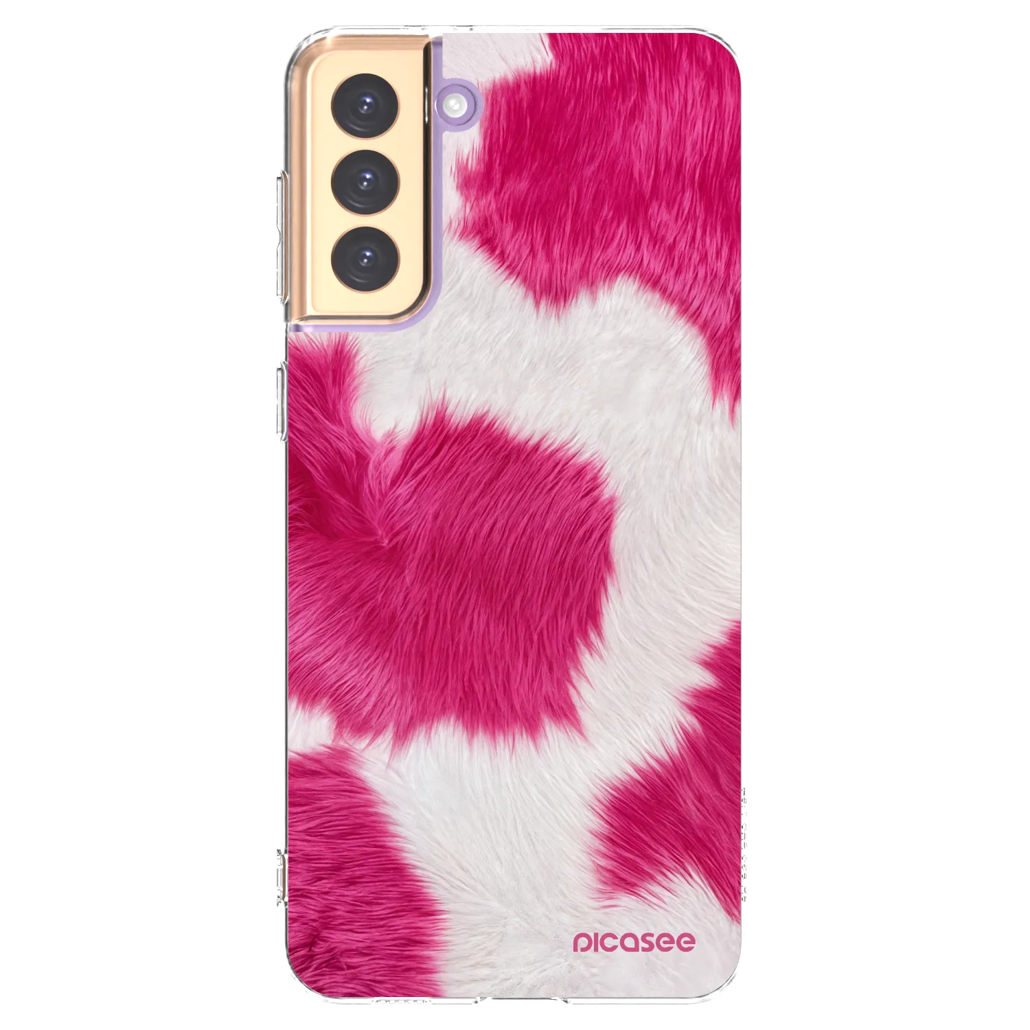 Picasee silikonowe przeźroczyste etui na Samsung Galaxy S21+ 5G G996F - Pink Moo