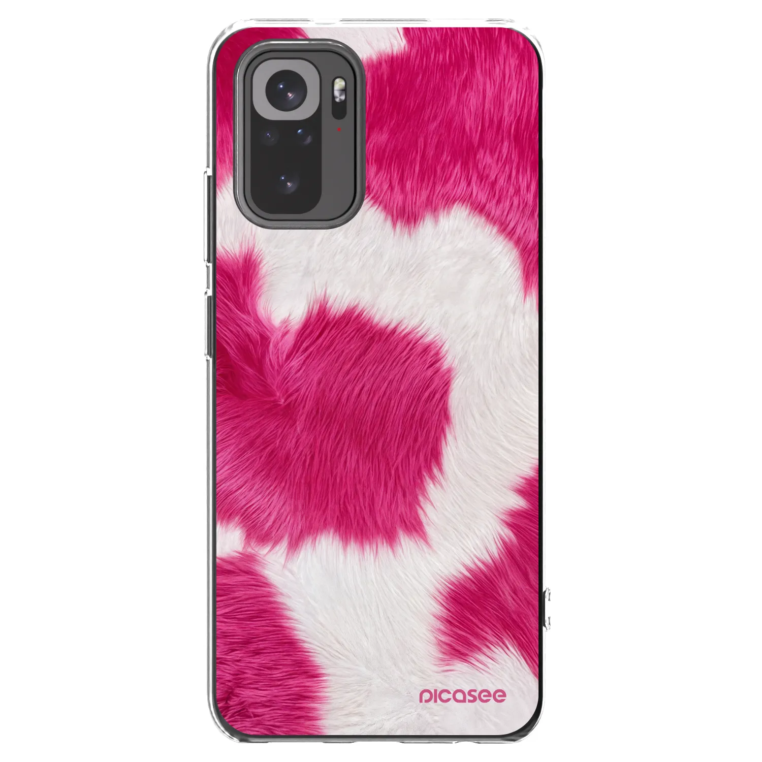 Picasee silikonowe przeźroczyste etui na Xiaomi Redmi Note 10 - Pink Moo