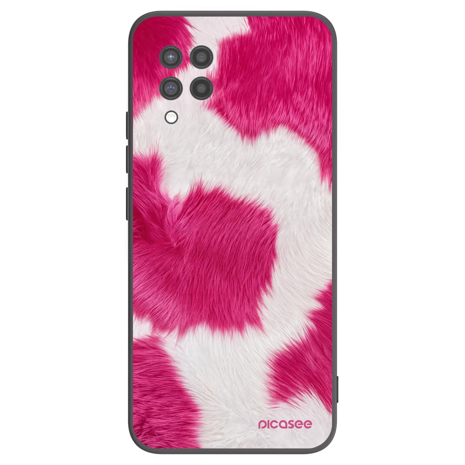 Picasee silikonowe czarne etui na Samsung Galaxy A42 A426B - Pink Moo