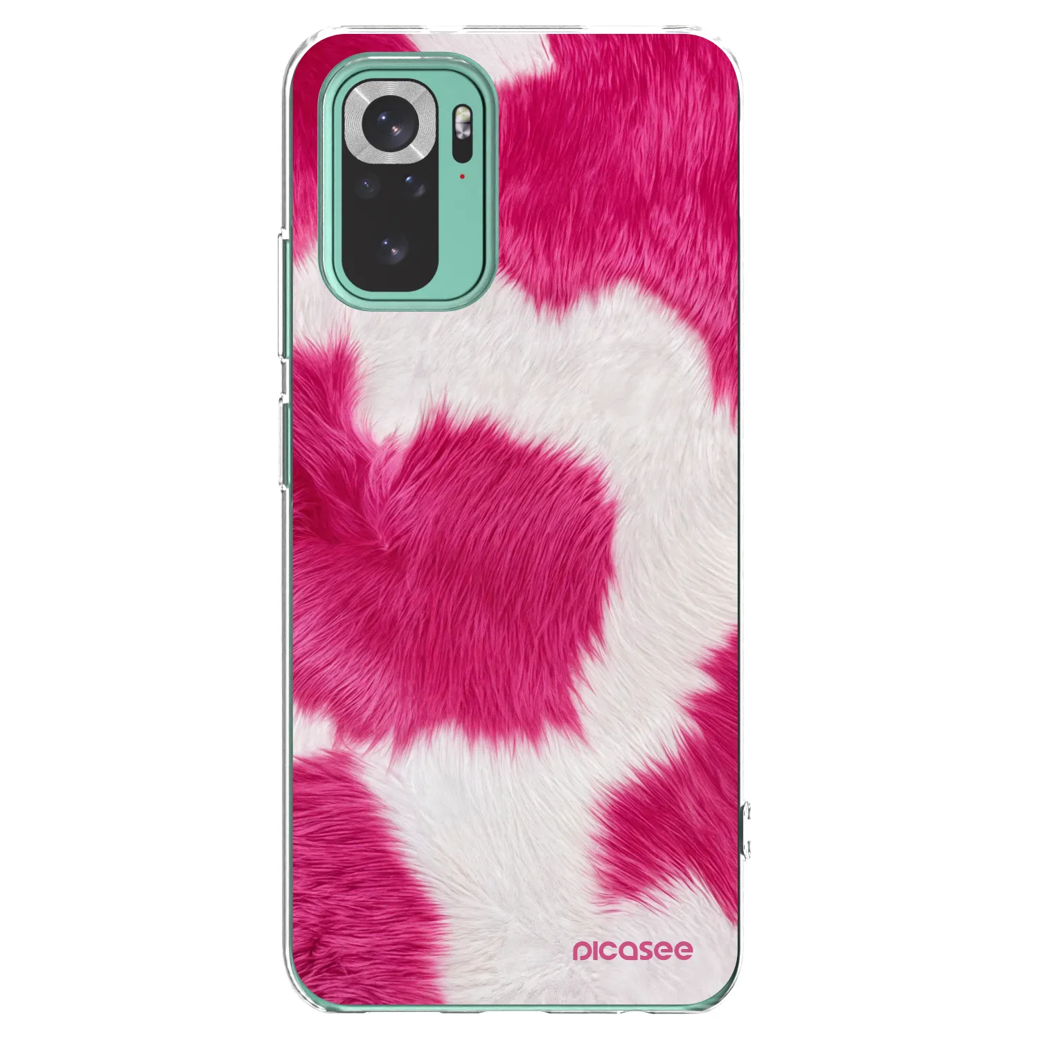 Picasee silikonowe przeźroczyste etui na Xiaomi Redmi Note 10 Pro - Pink Moo