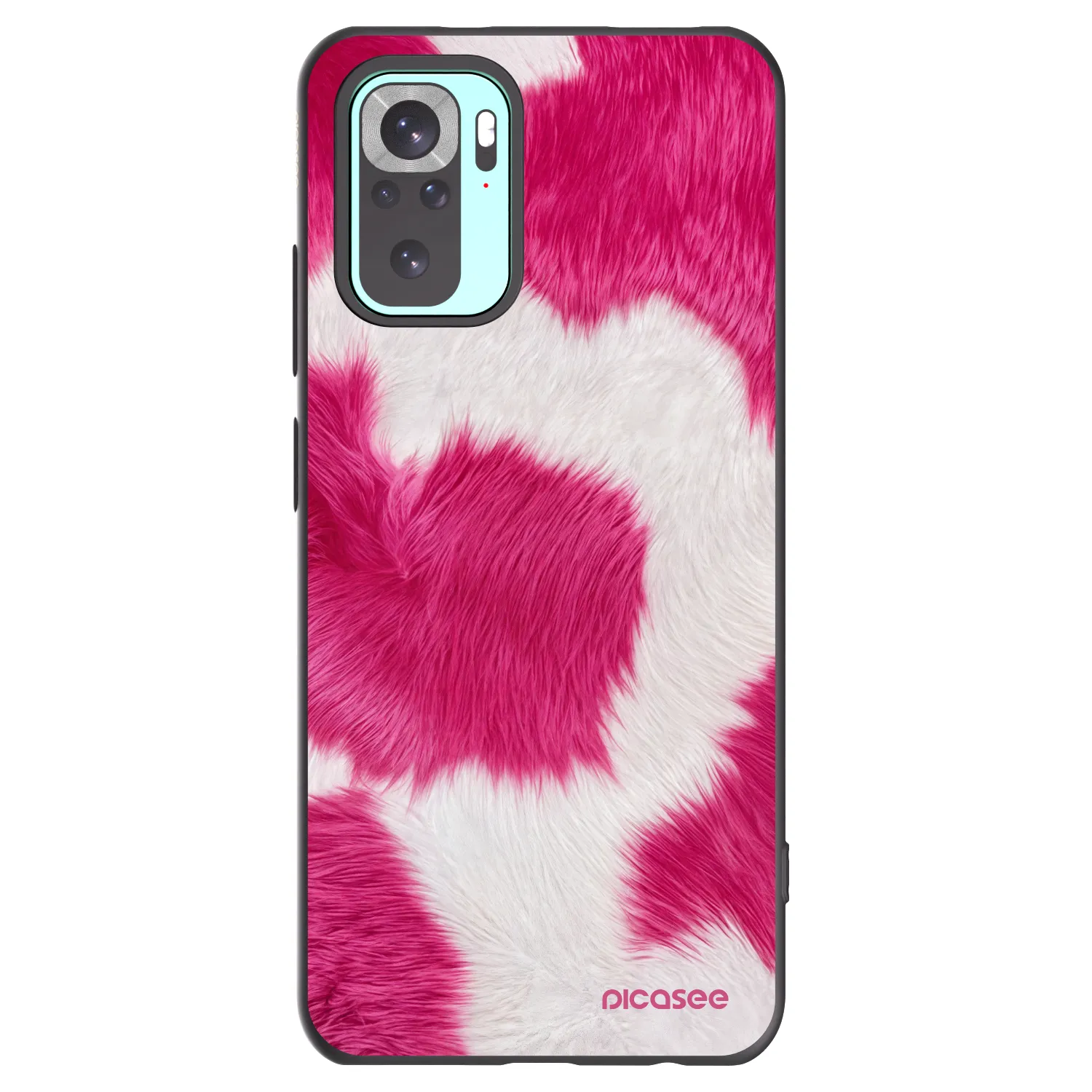 Picasee silikonowe czarne etui na Xiaomi Redmi Note 10 Pro - Pink Moo