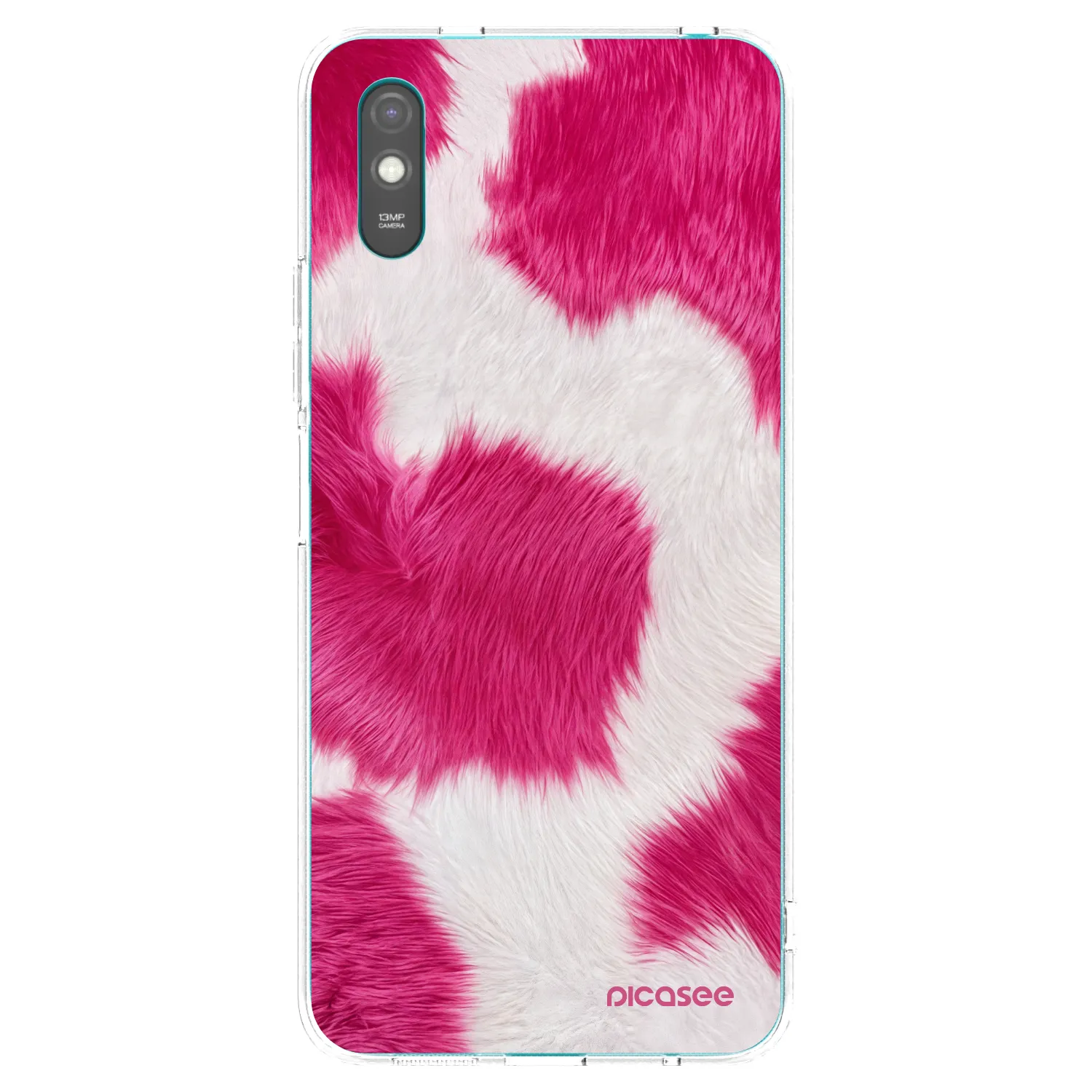 Picasee silikonowe przeźroczyste etui na Xiaomi Redmi 9AT - Pink Moo