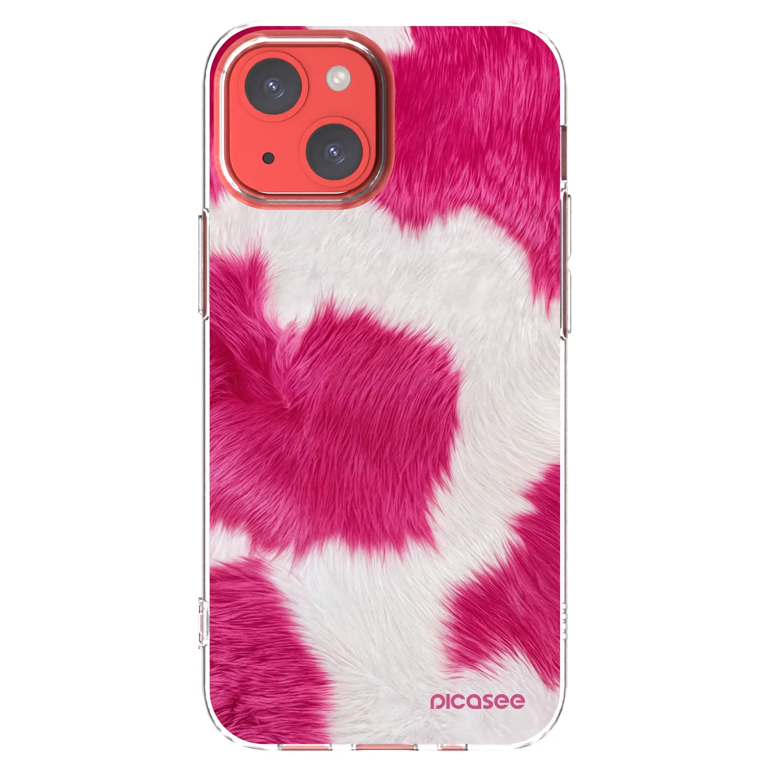 Picasee silikonowe przeźroczyste etui na Apple iPhone 13 mini - Pink Moo