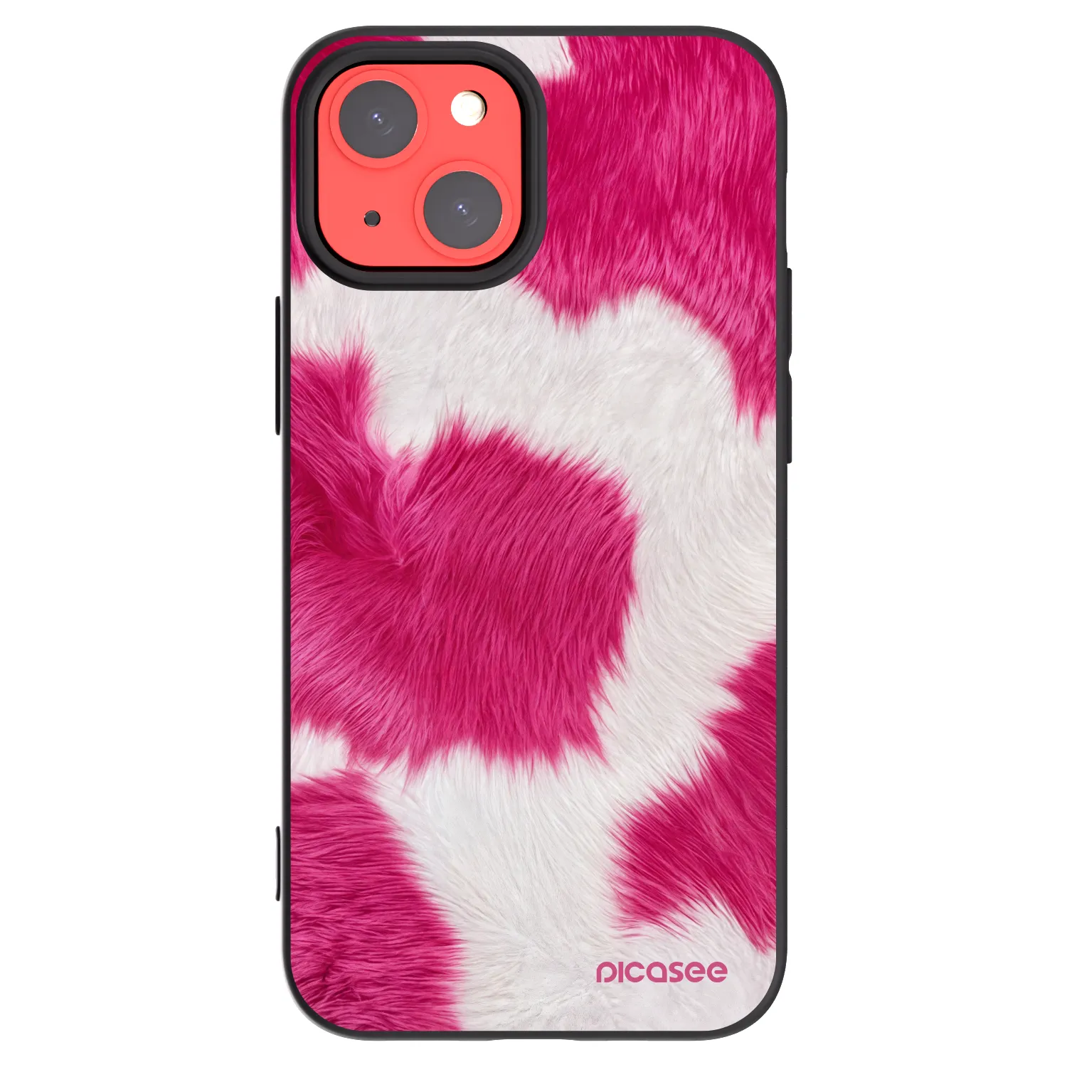 Picasee silikonowe czarne etui na Apple iPhone 13 mini - Pink Moo