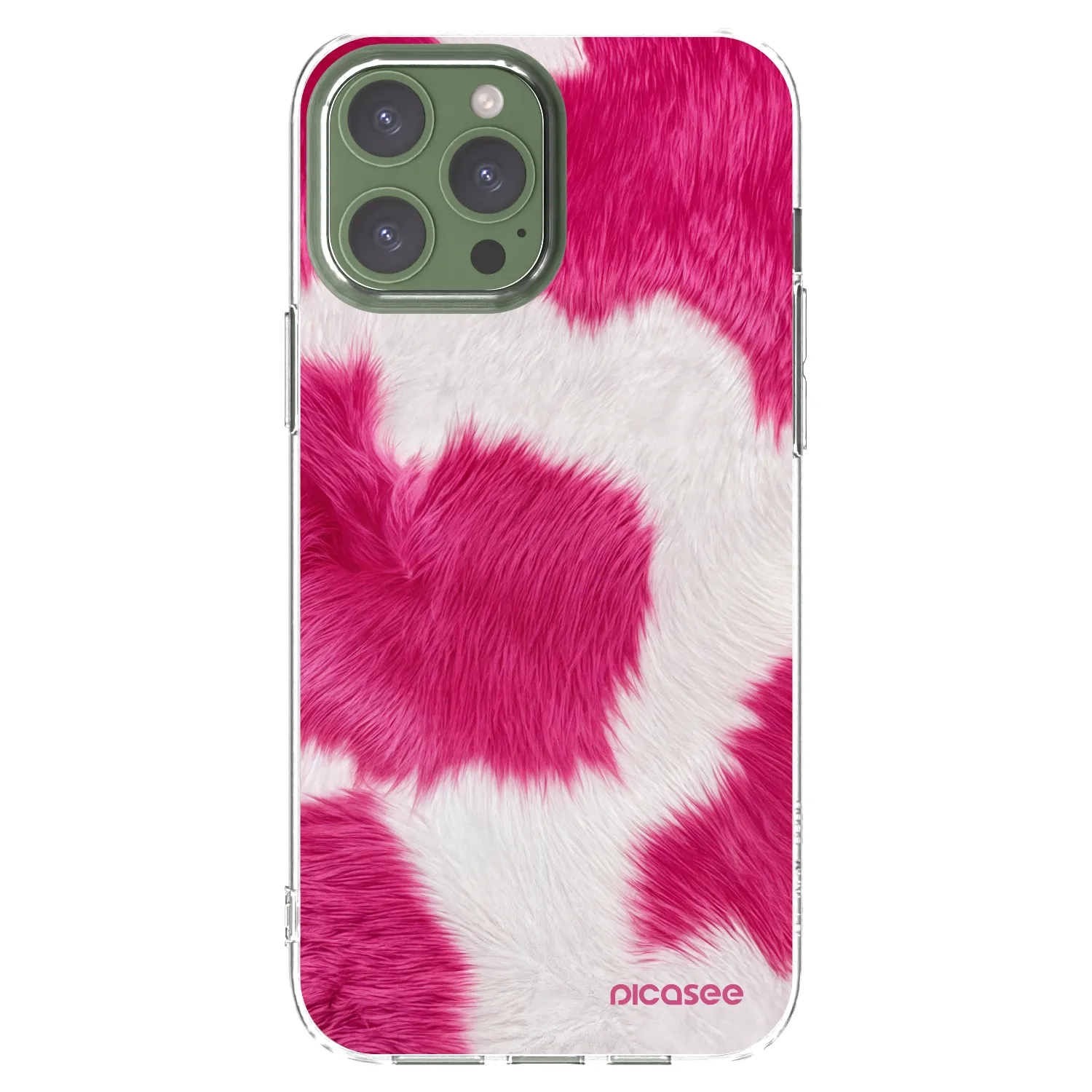 Picasee silikonowe przeźroczyste etui na Apple iPhone 13 Pro Max - Pink Moo