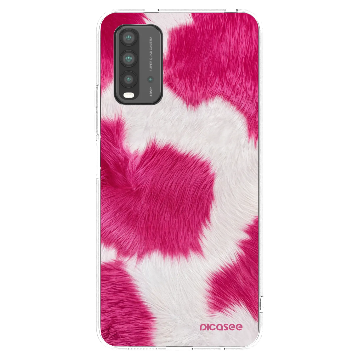 Picasee silikonowe przeźroczyste etui na Xiaomi Redmi 9T - Pink Moo