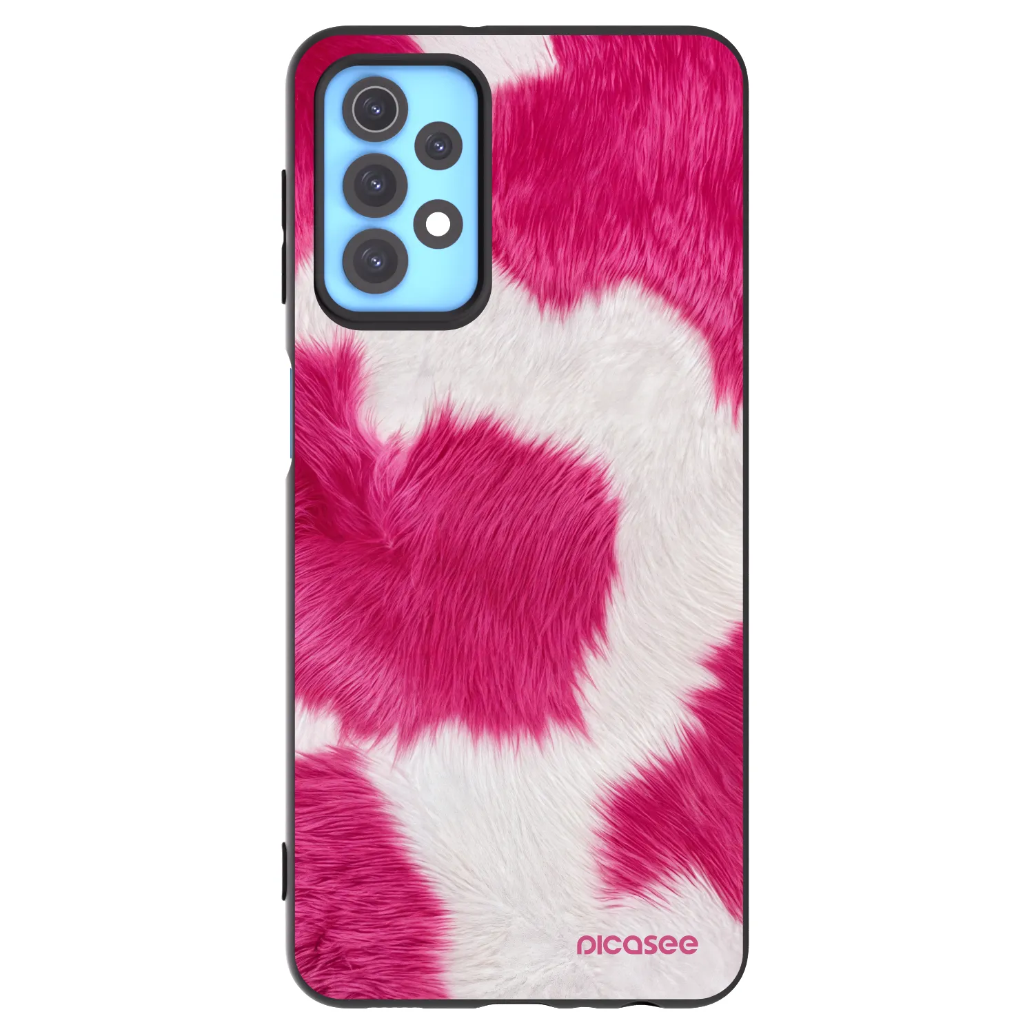 Picasee silikonowe czarne etui na Samsung Galaxy A32 4G SM-A325F - Pink Moo