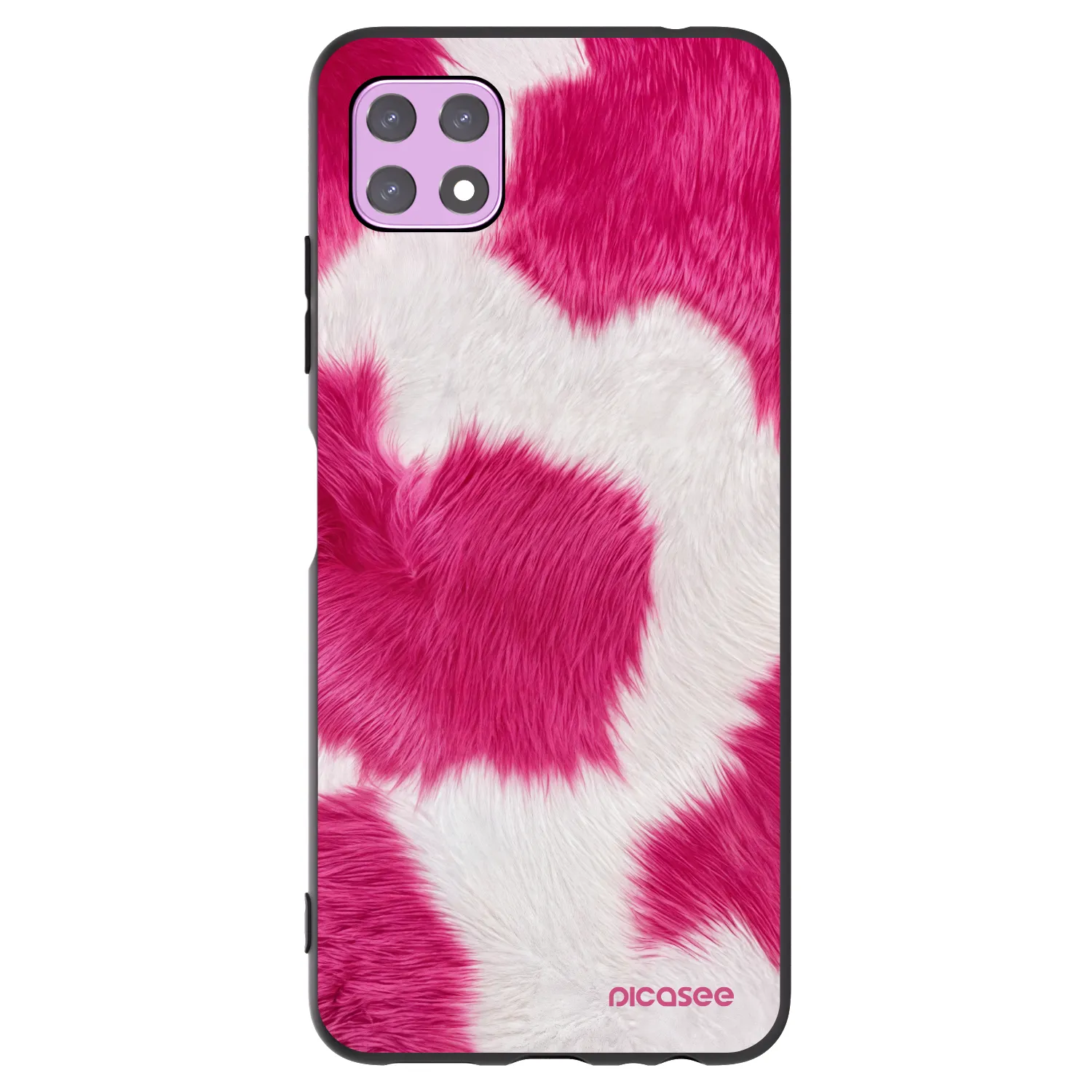 Picasee silikonowe czarne etui na Samsung Galaxy A22 A226B 5G - Pink Moo
