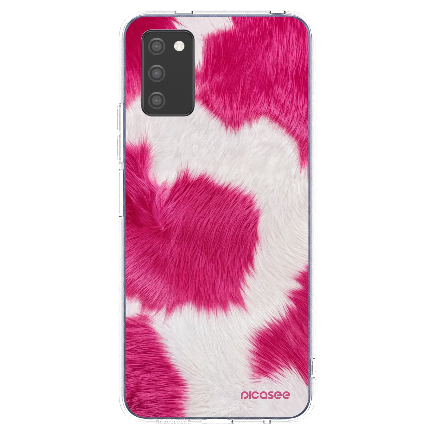 Picasee silikonowe przeźroczyste etui na Samsung Galaxy A02s A025G - Pink Moo