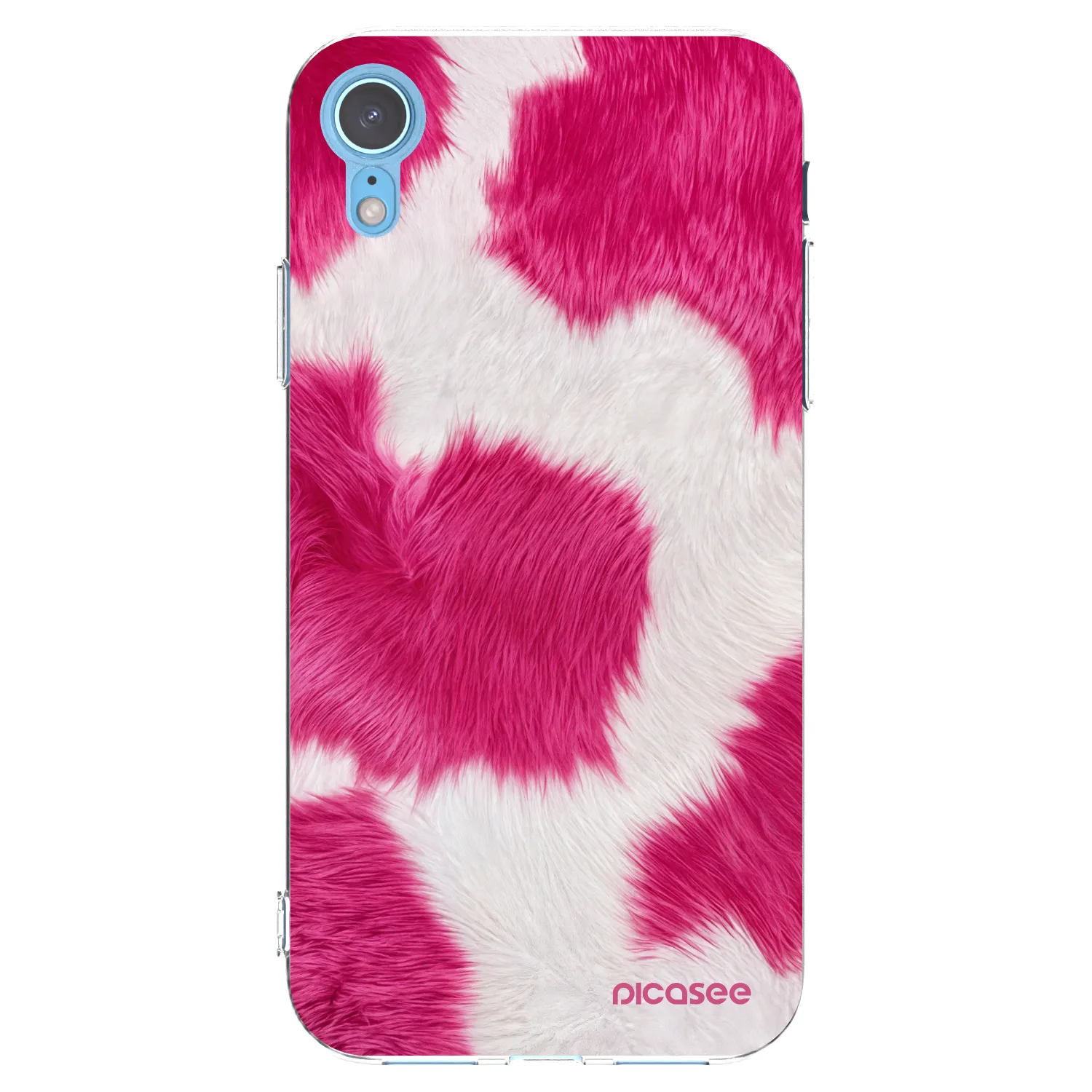 Picasee silikonowe przeźroczyste etui na Apple iPhone XR - Pink Moo