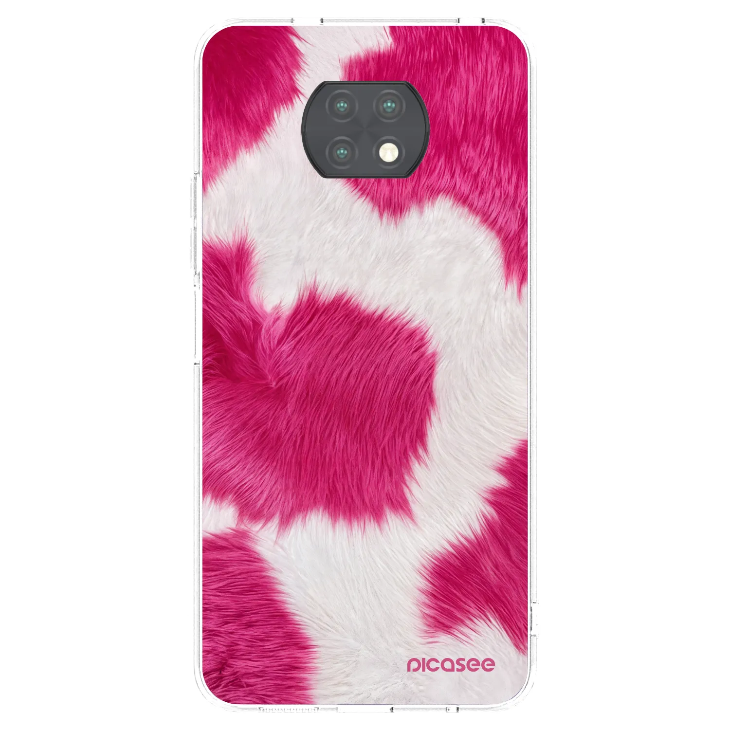 Picasee silikonowe przeźroczyste etui na Xiaomi Redmi Note 9T - Pink Moo
