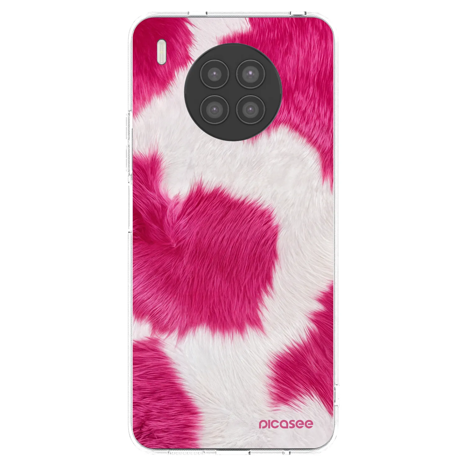 Picasee silikonowe przeźroczyste etui na Huawei Nova 8i - Pink Moo