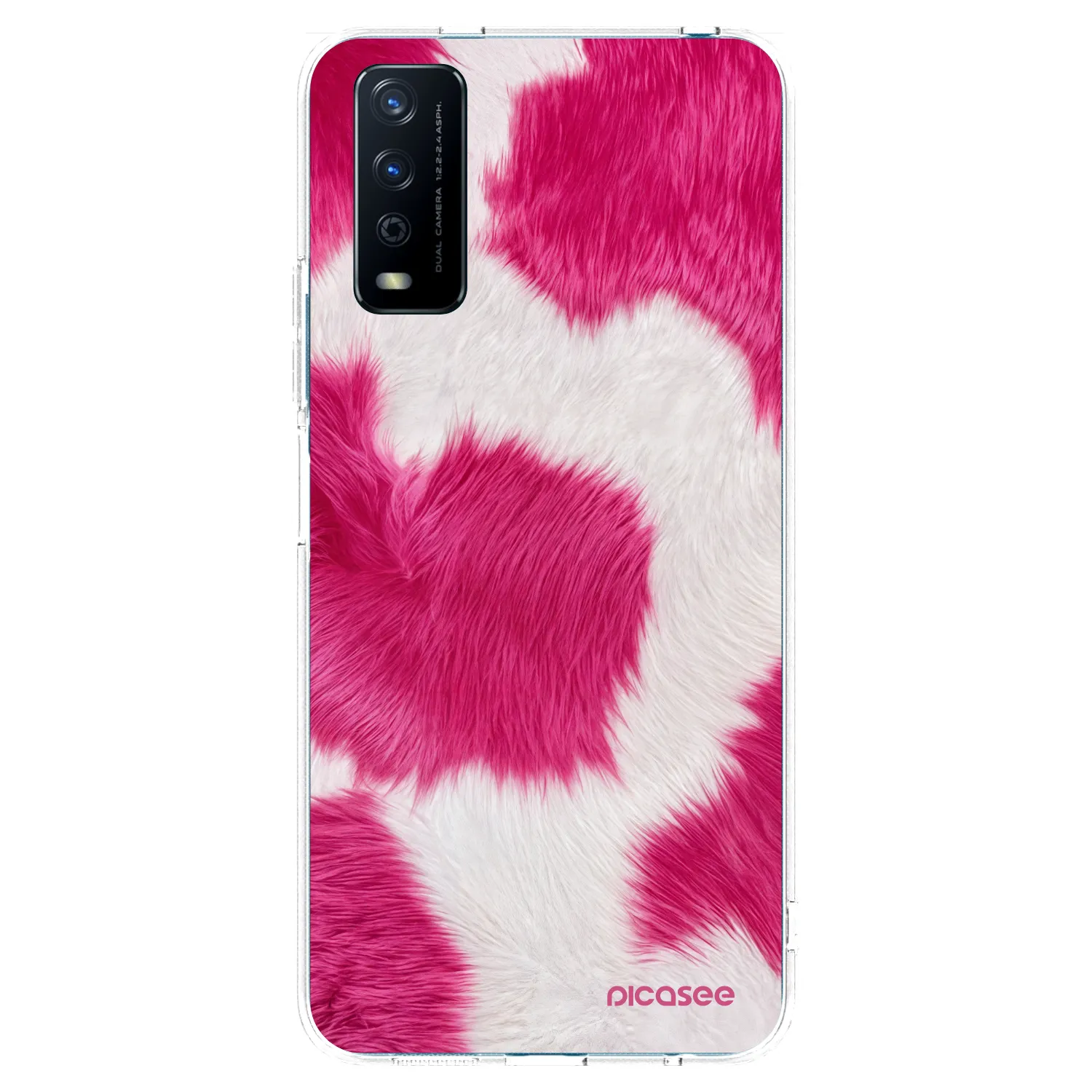 Picasee silikonowe przeźroczyste etui na Vivo Y11s - Pink Moo