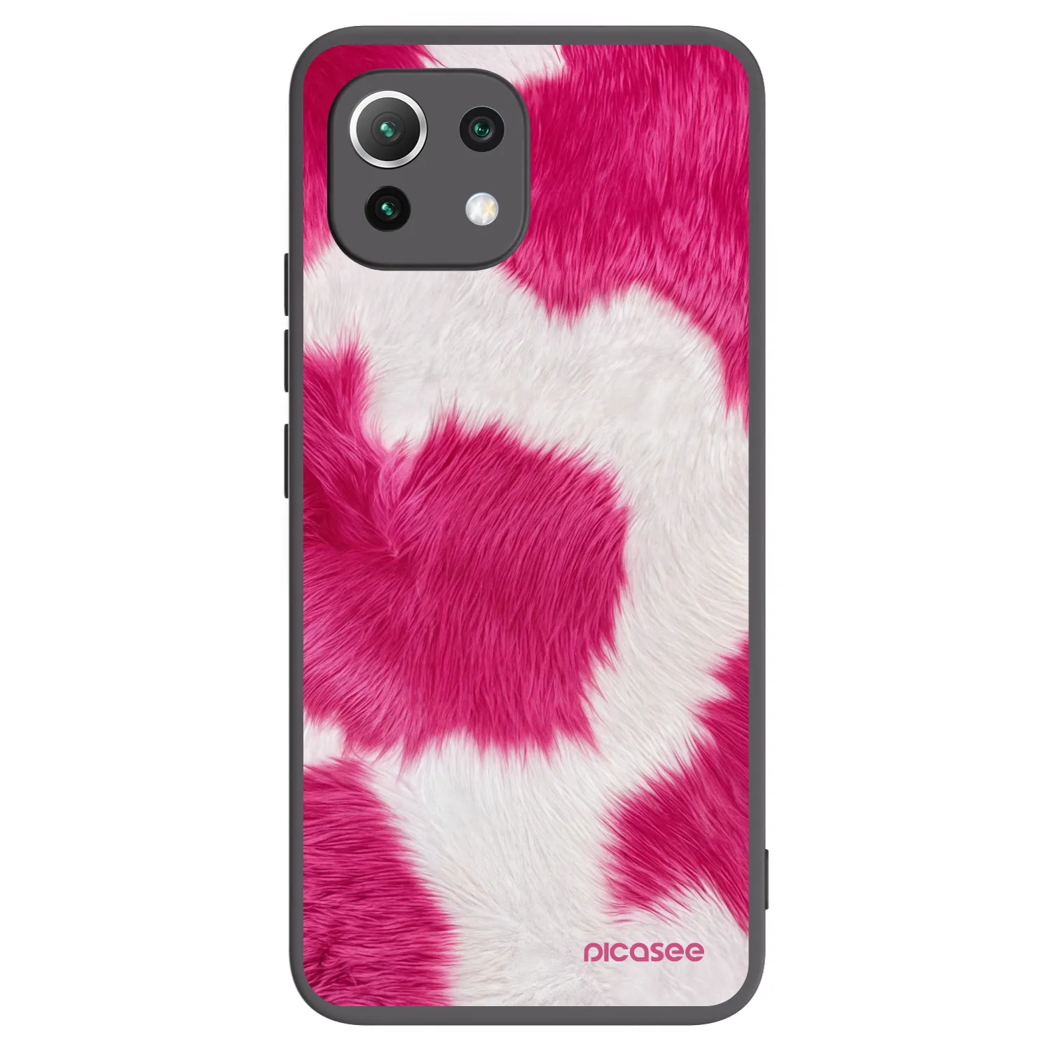 Picasee silikonowe czarne etui na Xiaomi 11 Lite 5G NE - Pink Moo