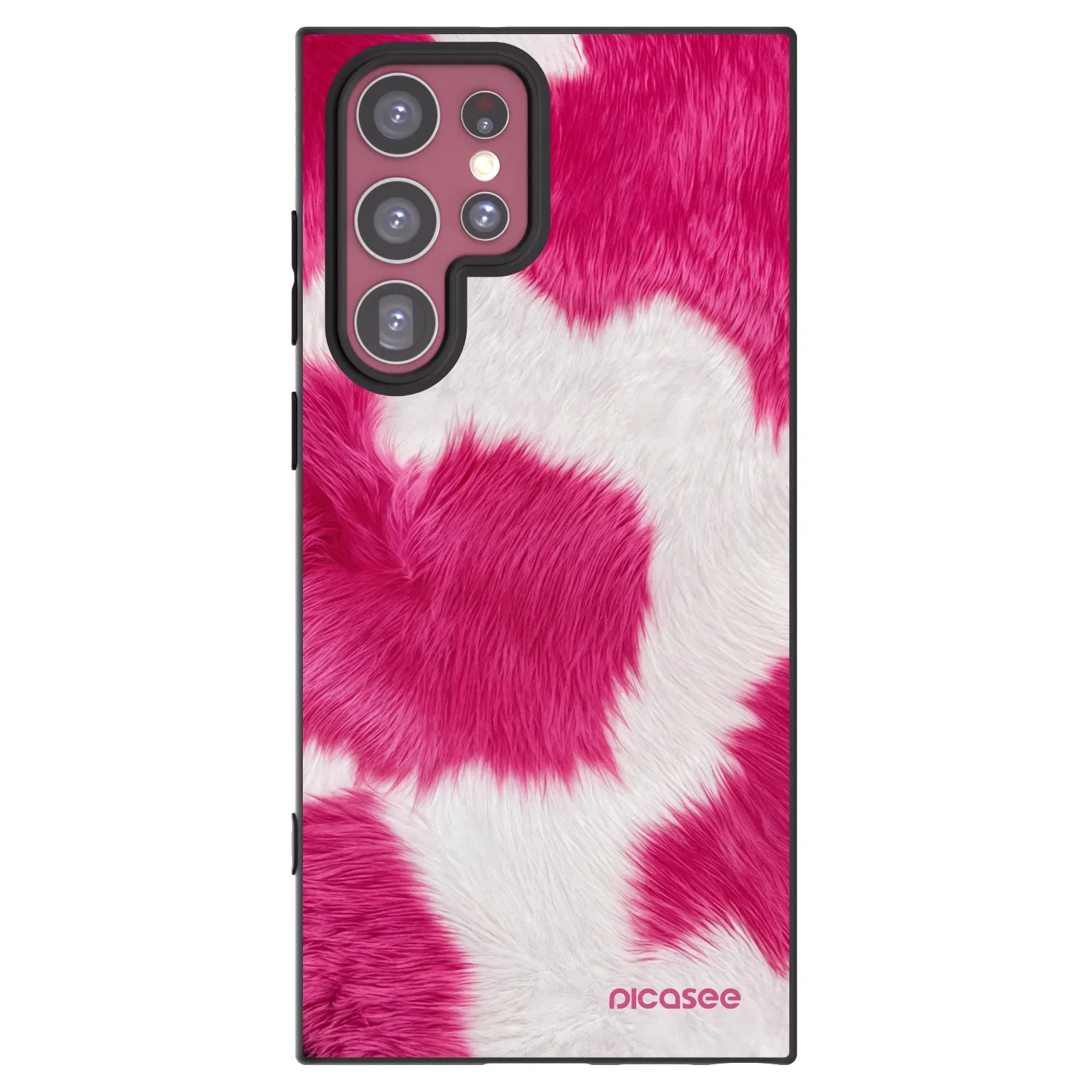 Picasee silikonowe czarne etui na Samsung Galaxy S22 Ultra 5G - Pink Moo