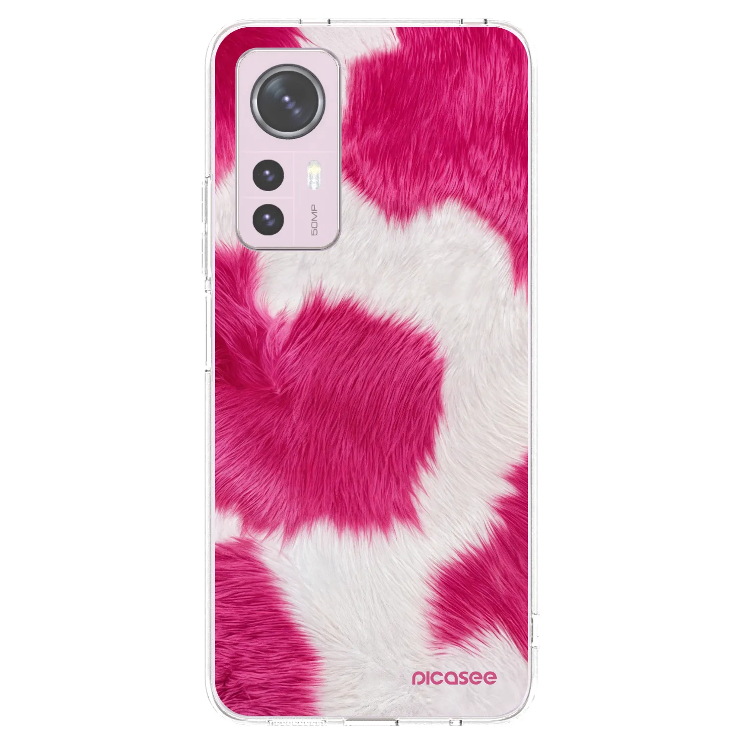 Picasee silikonowe przeźroczyste etui na Xiaomi 12 - Pink Moo