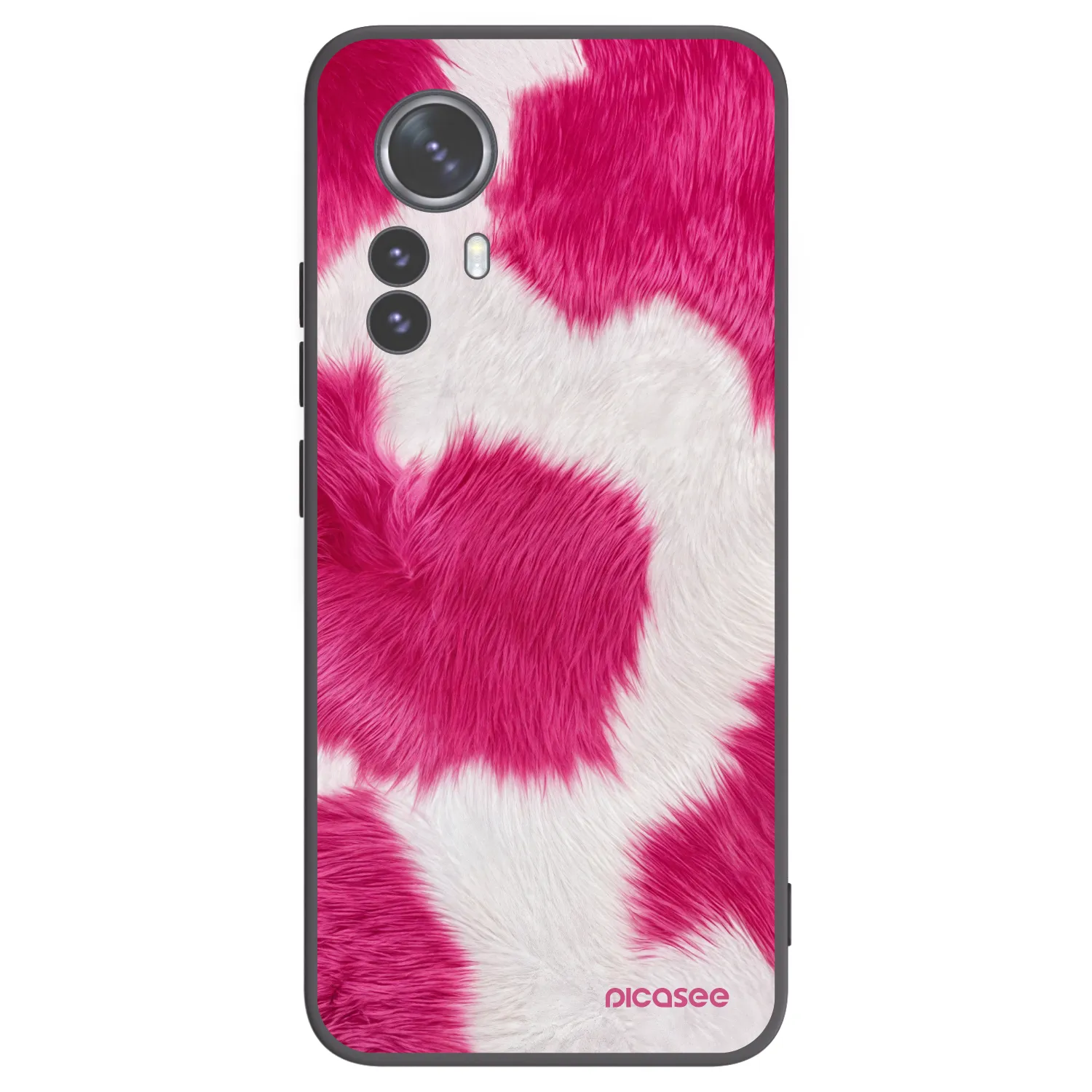 Picasee silikonowe czarne etui na Xiaomi 12 Pro - Pink Moo