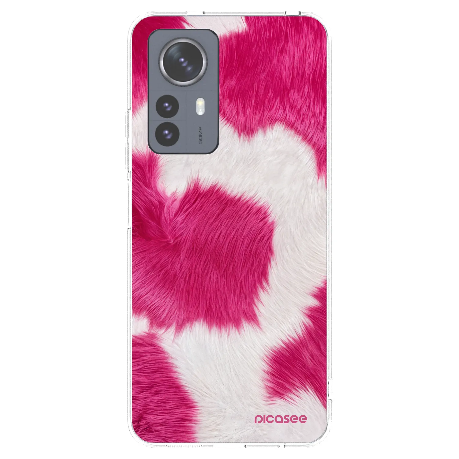 Picasee silikonowe przeźroczyste etui na Xiaomi 12 Pro - Pink Moo