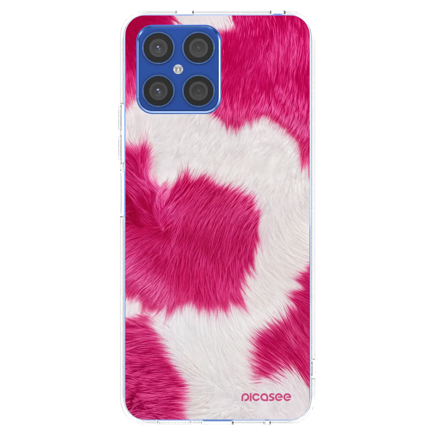 Picasee silikonowe przeźroczyste etui na Honor X8 4G - Pink Moo