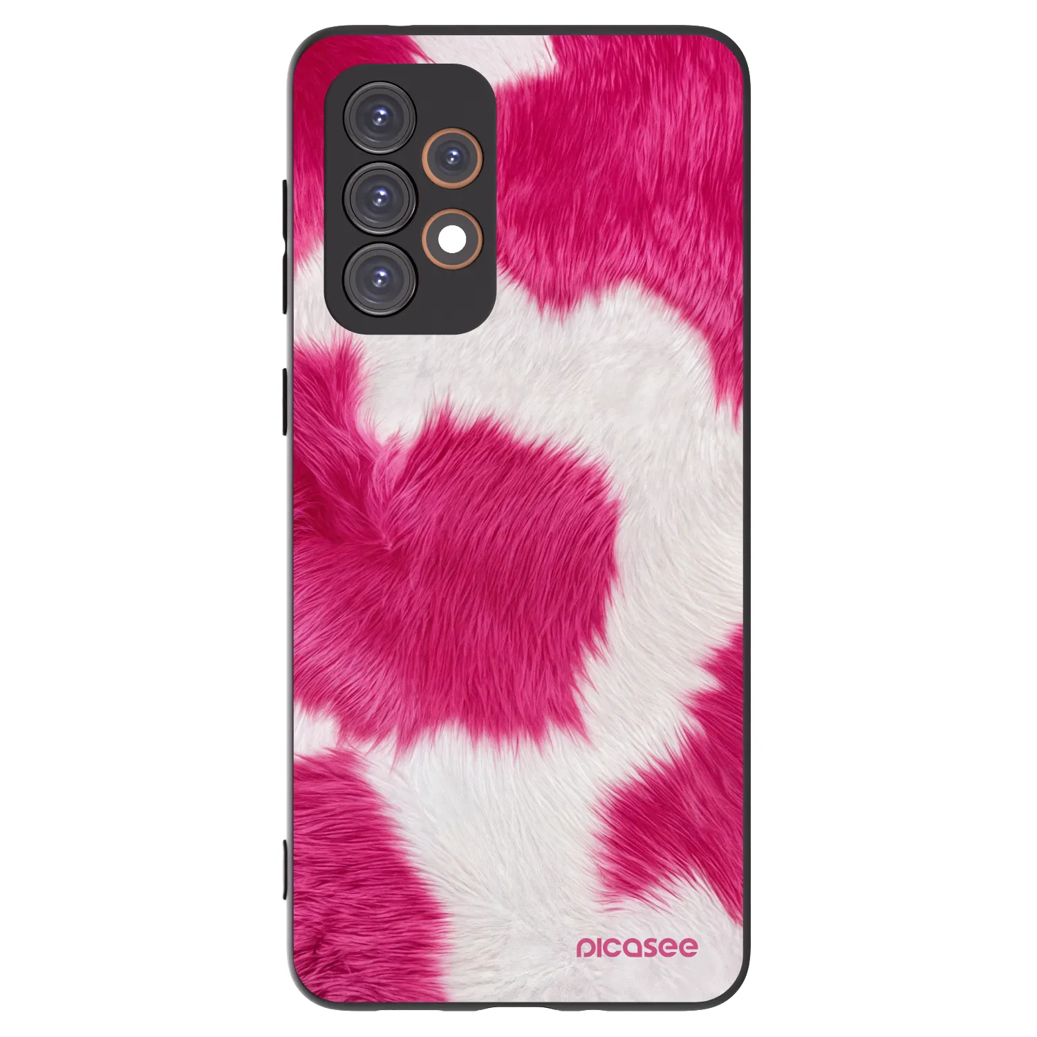 Picasee silikonowe czarne etui na Samsung Galaxy A33 5G A336 - Pink Moo