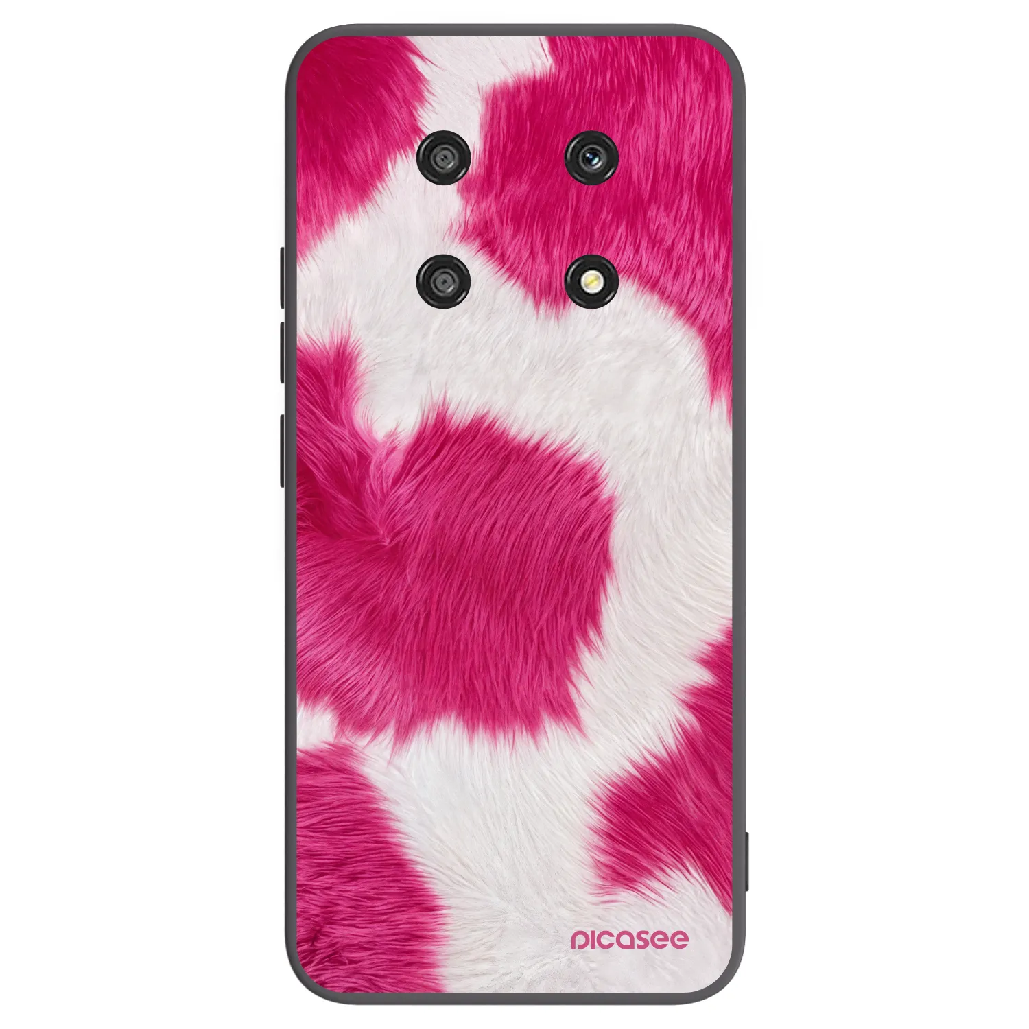 Picasee silikonowe czarne etui na Honor Magic4 Lite 5G - Pink Moo