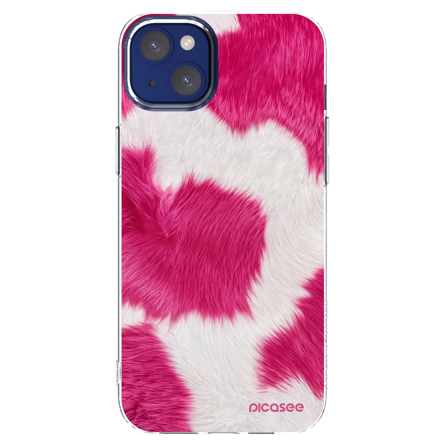 Picasee silikonowe przeźroczyste etui na Apple iPhone 14 Plus - Pink Moo
