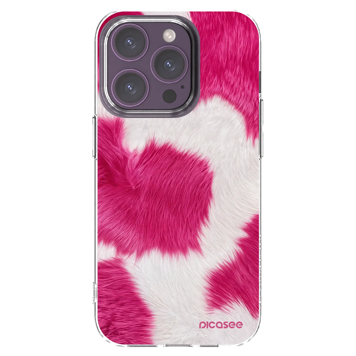 Picasee silikonowe przeźroczyste etui na Apple iPhone 14 Pro - Pink Moo