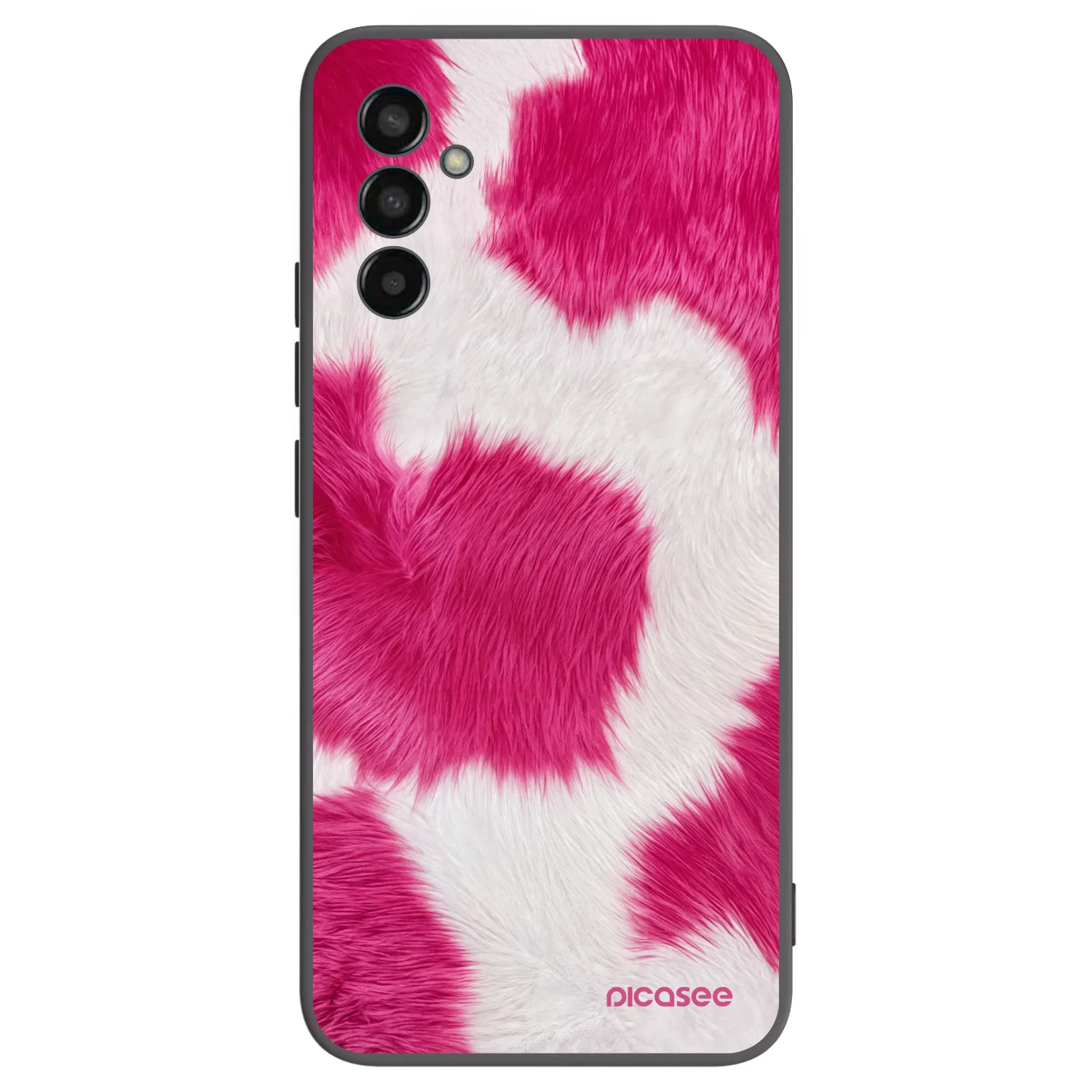 Picasee silikonowe czarne etui na Samsung Galaxy M13 M135F - Pink Moo