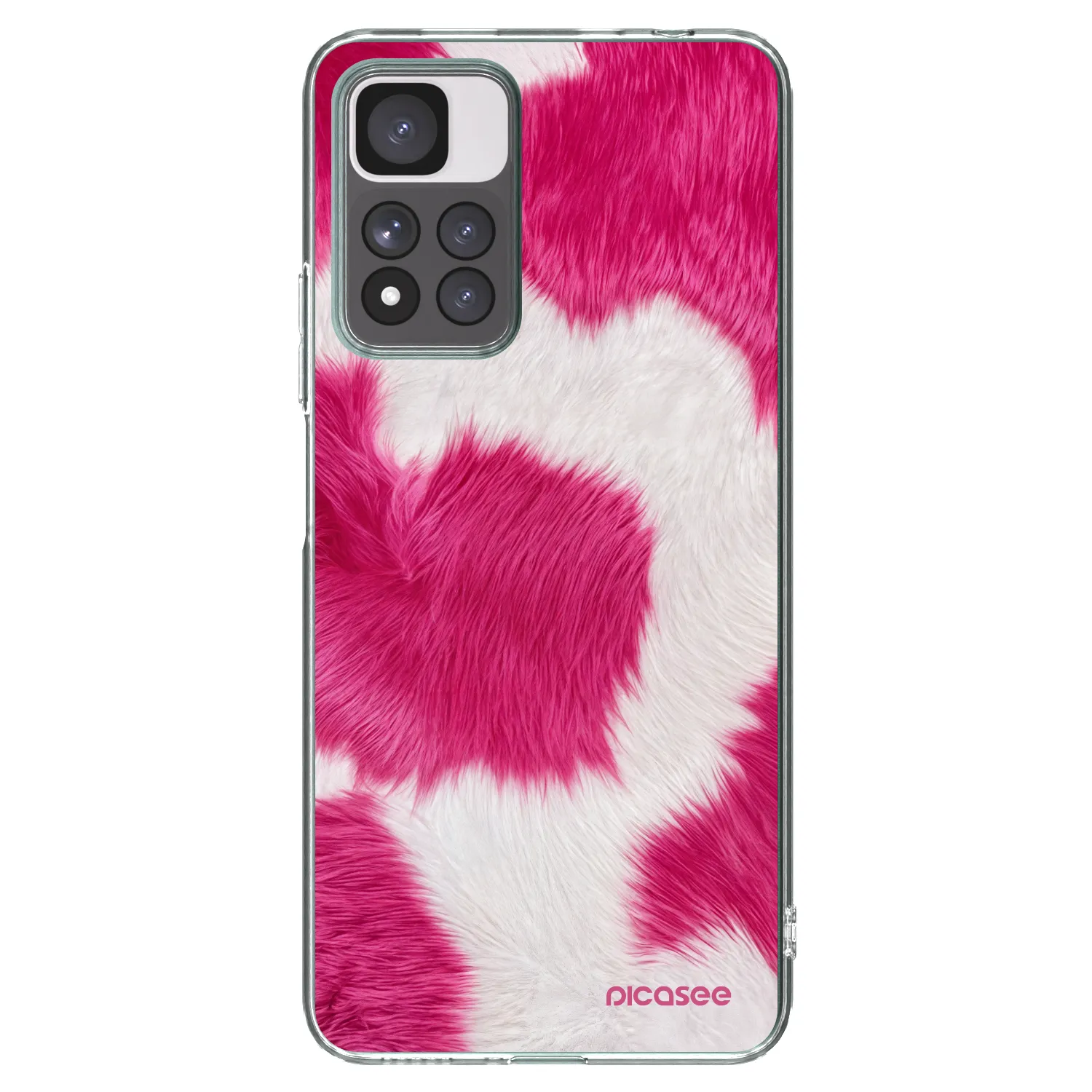 Picasee silikonowe przeźroczyste etui na Xiaomi Redmi Note 11 Pro+ 5G - Pink Moo