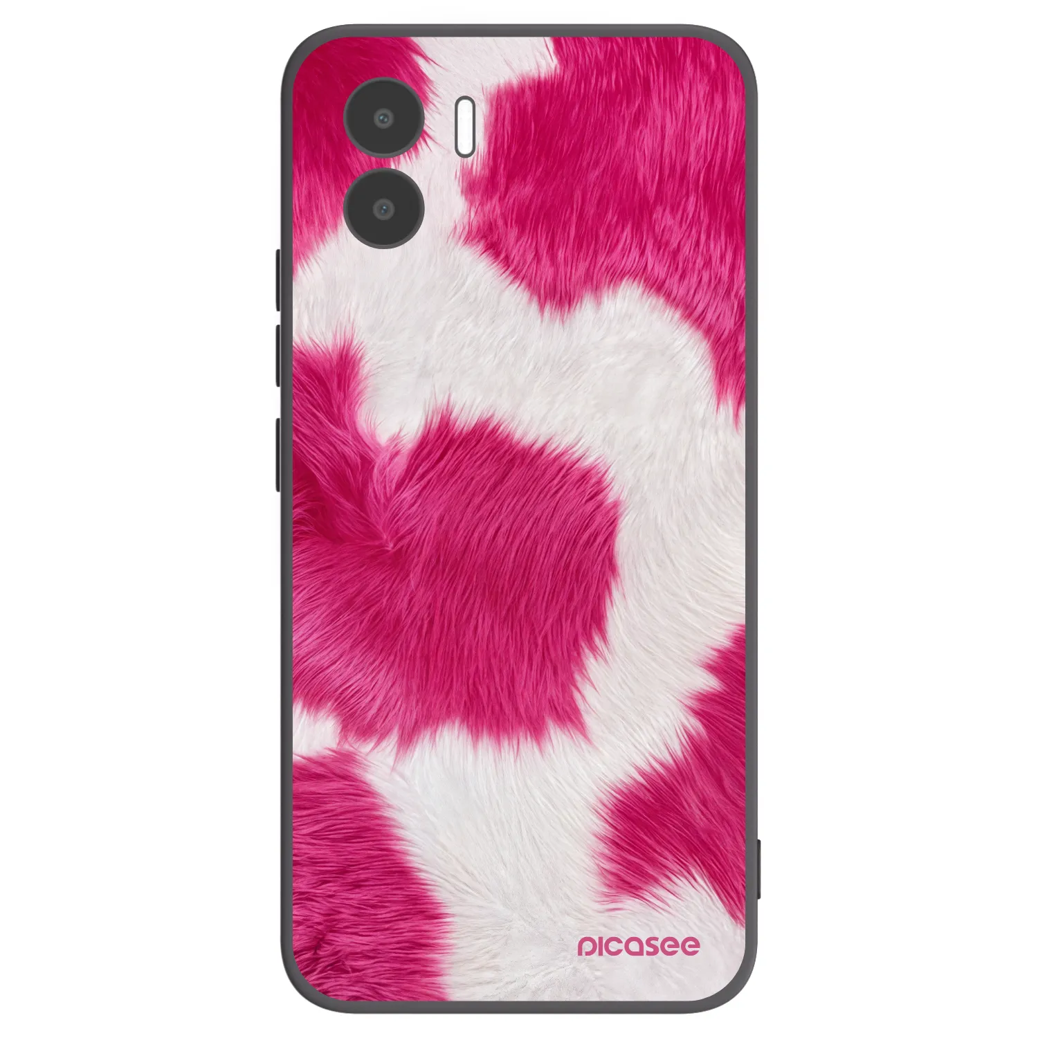 Picasee silikonowe czarne etui na Xiaomi Redmi A1 - Pink Moo