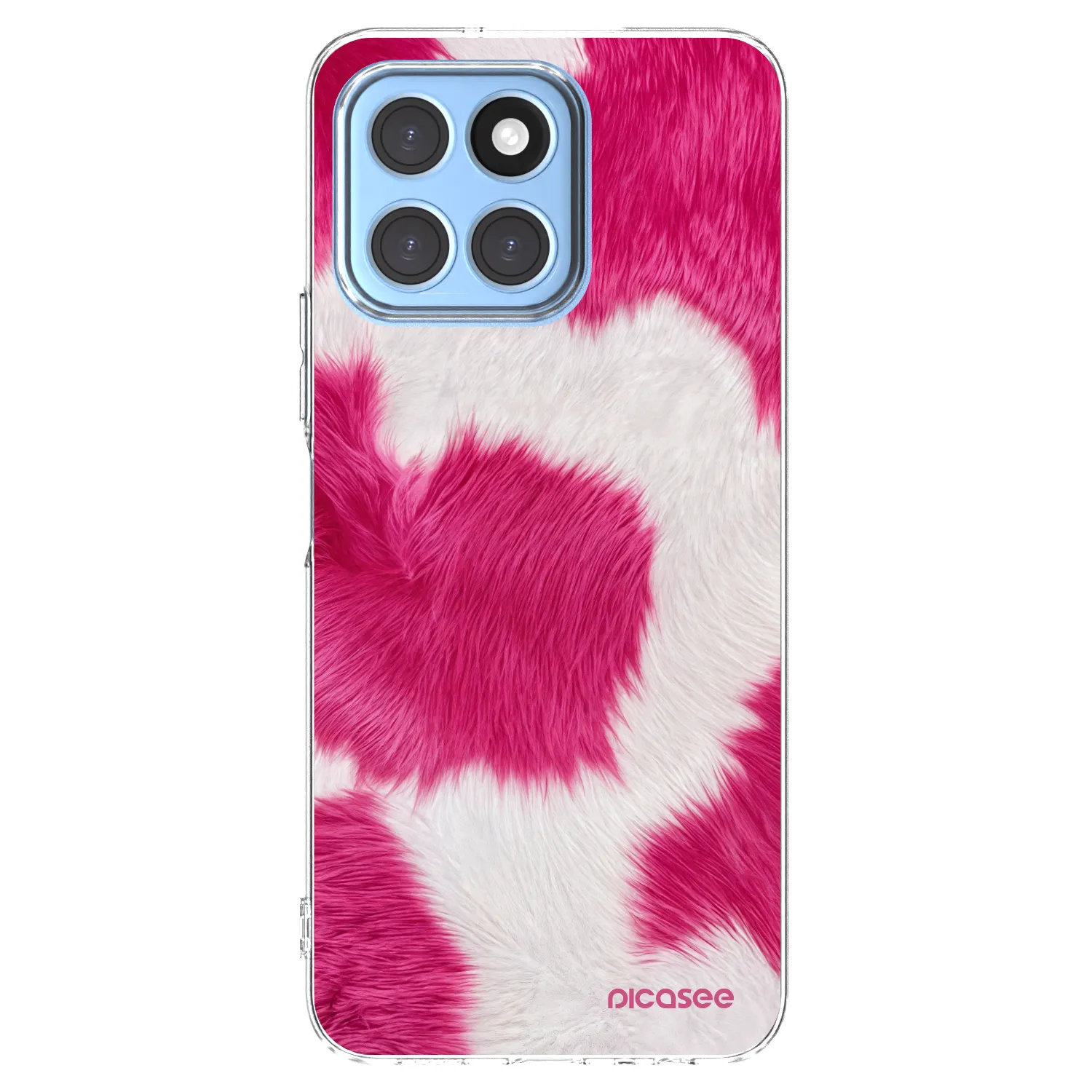 Picasee silikonowe przeźroczyste etui na Honor X8 5G - Pink Moo