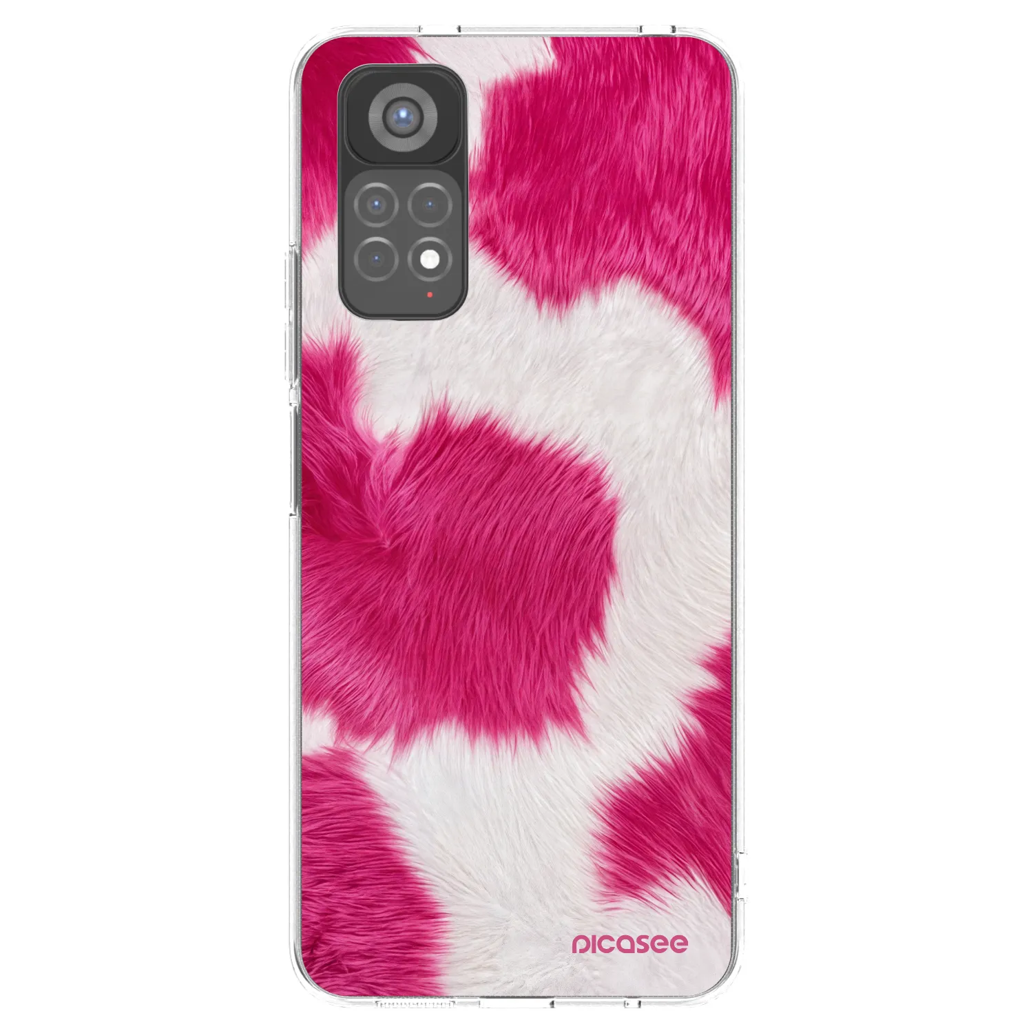 Picasee silikonowe przeźroczyste etui na Xiaomi Redmi Note 11S 5G - Pink Moo