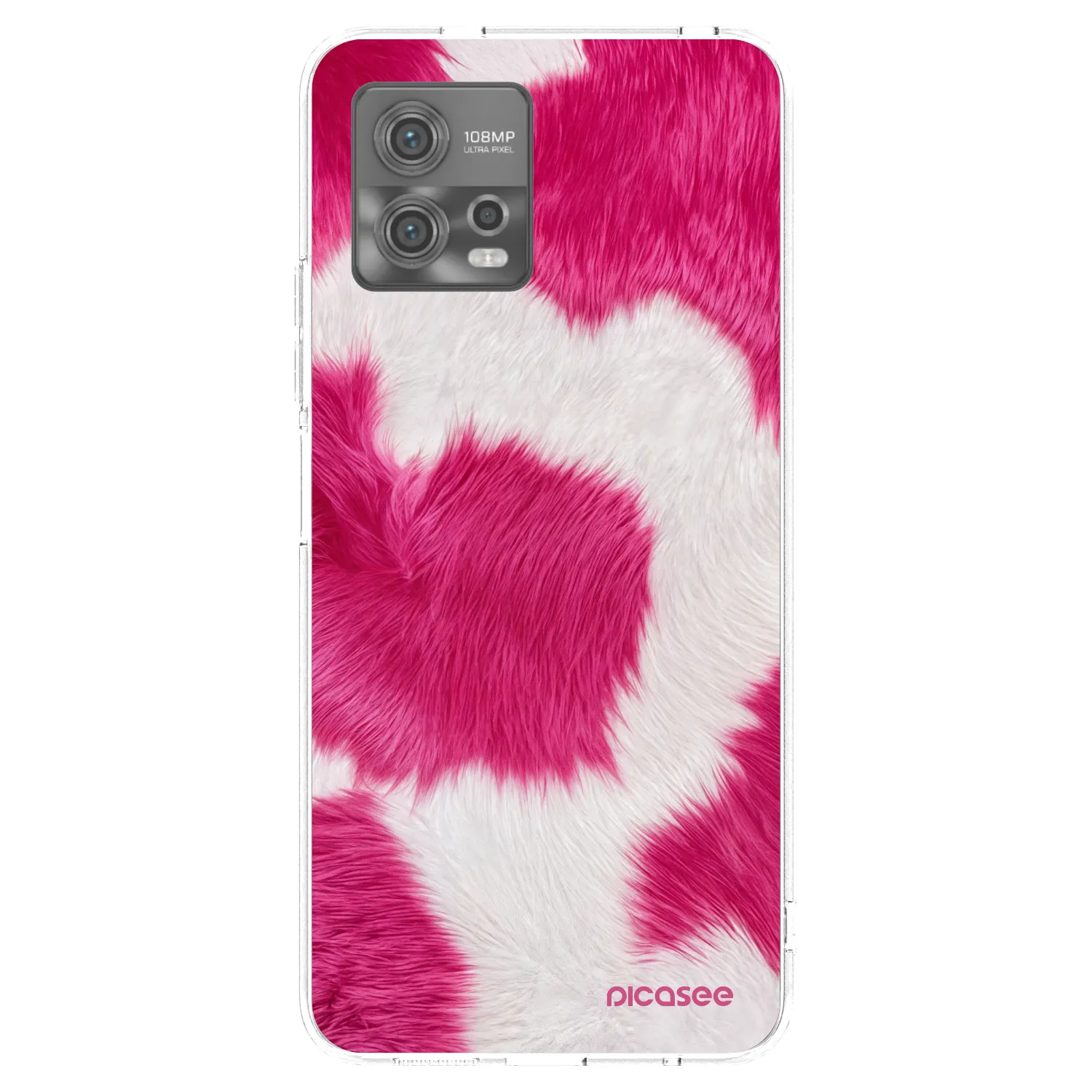 Picasee silikonowe przeźroczyste etui na Motorola Moto G72 - Pink Moo